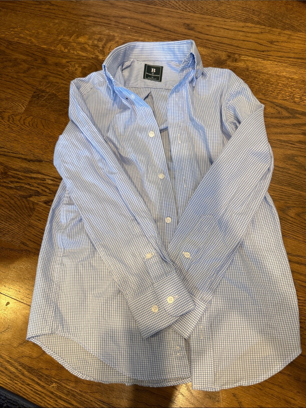 Boy Brooks Be Light Blue Check Button-Down Shirt